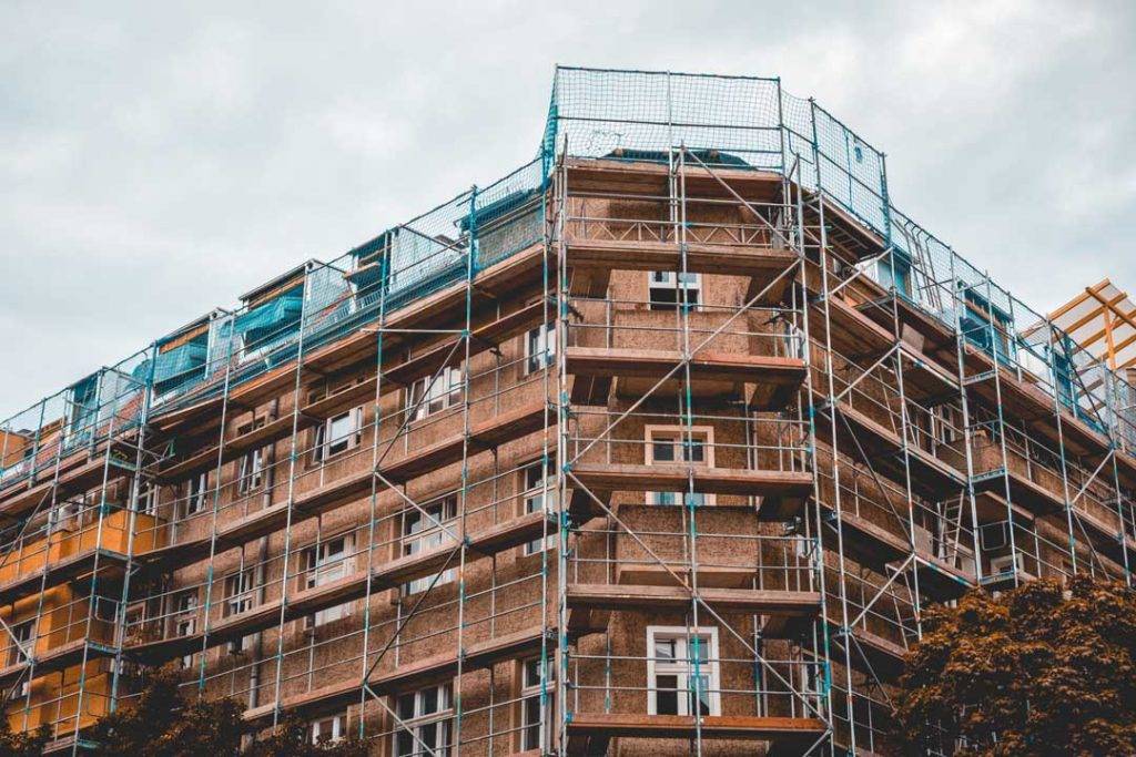 Building Site On Old Rotten Building