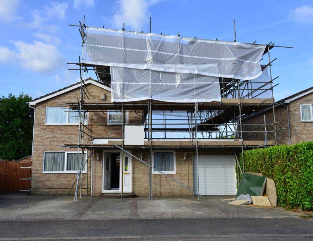 Scaffolding On A Property In The Uk