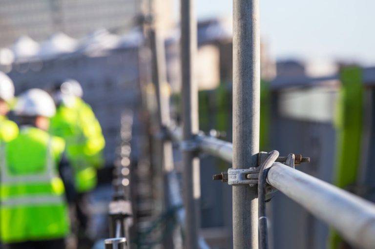 scaffolding on a construction site